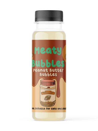 Meaty Bubbles - Buborékfújó kutyáknak és macskáknak - Mogyoróvaj Ízű 