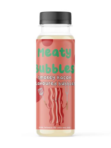 Meaty Bubbles - Buborékfújó kutyáknak és macskáknak - Füstölt Bacon Ízű 