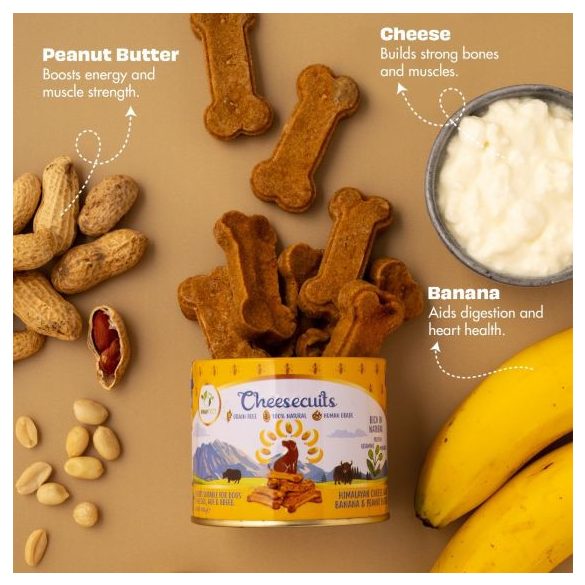 Pawfect - Sajtos keksz - banánnal és mogyoróvajjal