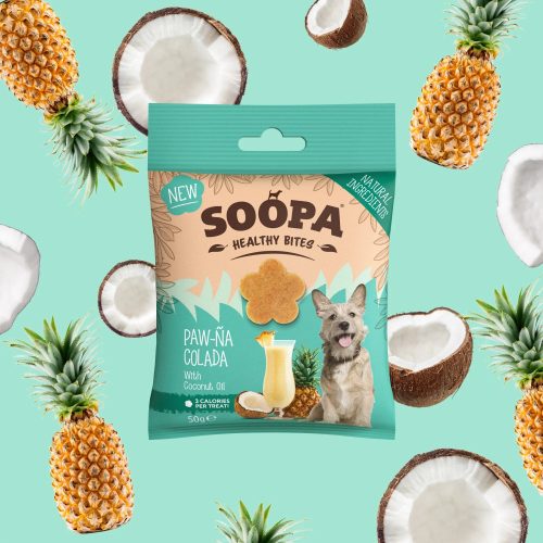 Soopa Paw-Na Colada Healthy Bites - ananászos, kókuszos egészséges falatok 50g