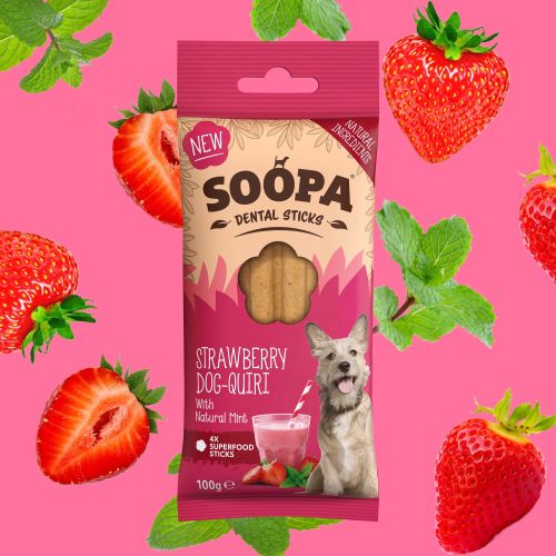 Soopa Dental Sticks - epres, mentás fogtisztító rúd 100g