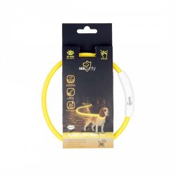   DUVO+ Led Világító nyakörv USB töltővel - 45cm - sárga