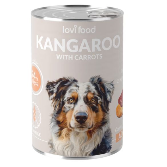 lovi food - nedves eledel - kenguru és sárgarépa 