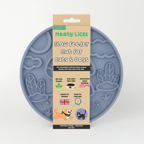 Meaty Licks - Mushroom - Dusty blue - evéslassító tál 