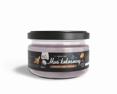 Syta micha Kókuszmousse banánnal, mangóval és áfonyával 150g 