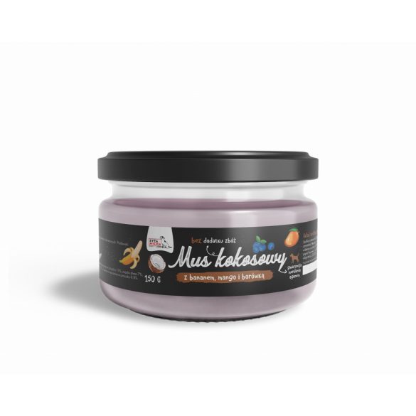 Syta micha Kókuszmousse banánnal, mangóval és áfonyával 150g