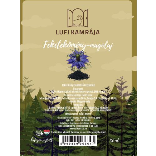 Lufi Kamrája - Feketekömény magolaj 100ml 