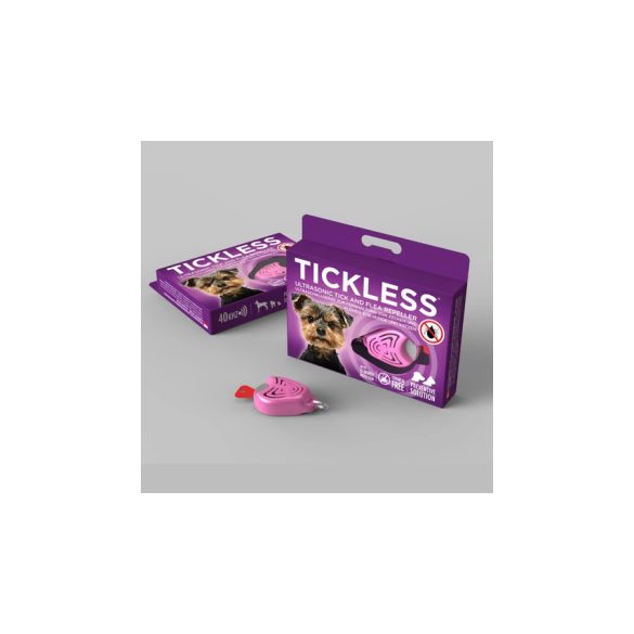 Tickelss - rózsaszín - ultrahangos kullancs- és bolhariasztó medál 