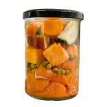 FIDELIS - Főtt menü - Lazac - édesburgonya, cukkini és borsó 