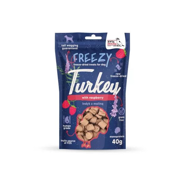 Syta Micha - FREEZY - Liofilizált jutalomfalat - Pulyka és Málna 