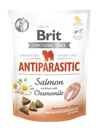 Brit Care Functional Snack Antiparasitic – kamilla és lazac 150g 