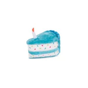ZippyPaws Születésnapi sípoló tortaszelet kék 18cm