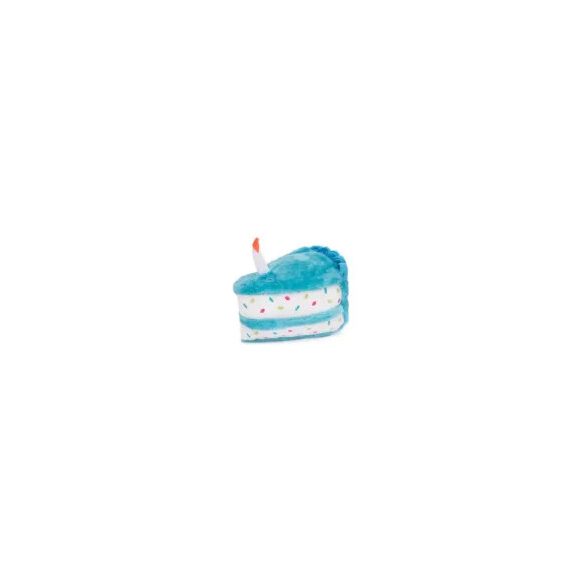 ZippyPaws Születésnapi sípoló tortaszelet kék 18cm