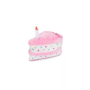 ZippyPaws Születésnapi sípoló tortaszelet rózsaszín 18cm