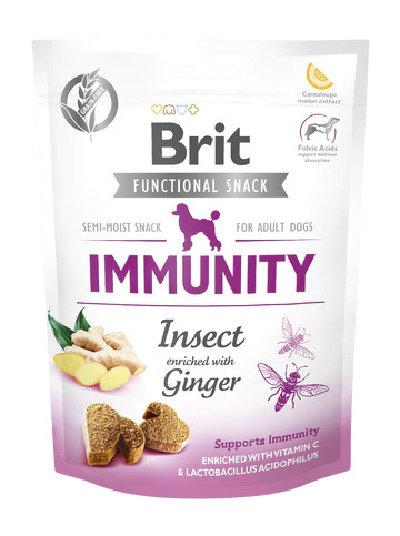 Brit Care Functional Snack Immunity  - rovar és gyömbér 150g 2024.12.09