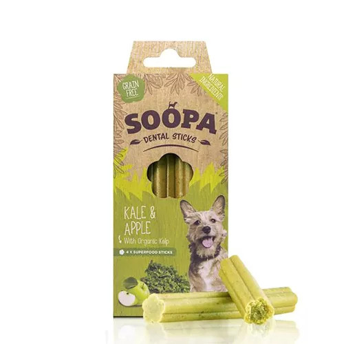 Soopa Dental Sticks - fodros kel és almás fogtisztító rúd 100g 2024.12.15